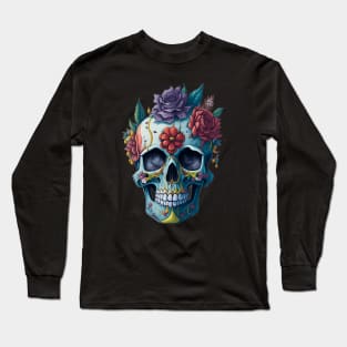 Mexican Day of the Dead: A Kaleidoscope of Colors and Calaveras Long Sleeve T-Shirt